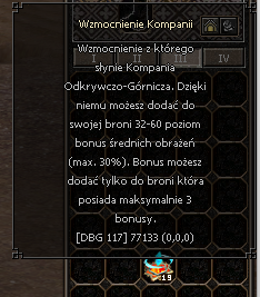 Wzmocnienie Kompanii - opis przedmiotu